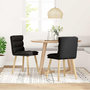 Voir la diapositive 2 : VIDAXL Chaises a manger lot de 2 noir tissu