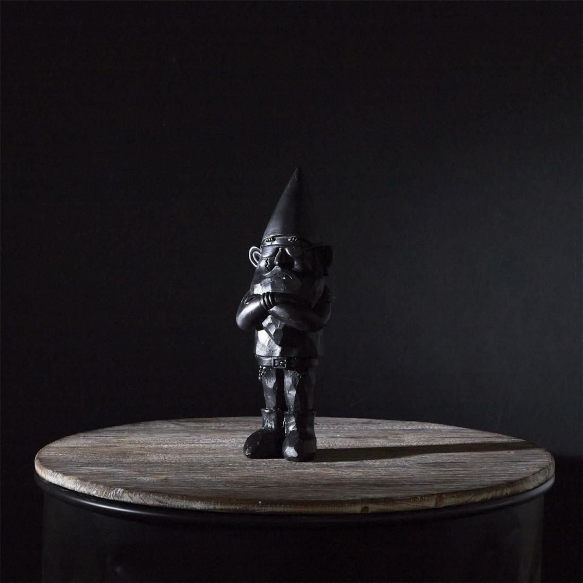 Paris Prix Statuette Design  Nain de Jardin Bad  33cm Noir