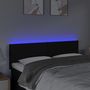 Voir la diapositive 3 : VIDAXL Tete de lit a LED Noir 144x5x78/88 cm Tissu