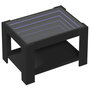 Voir la diapositive 3 : VIDAXL Table basse avec LED noir 73x53x45 cm bois d'ingenierie