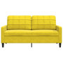 Voir la diapositive 4 : VIDAXL Canape a 2 places Jaune 140 cm Velours