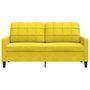 Voir la diapositive 4 : VIDAXL Canape a 2 places Jaune 140 cm Velours
