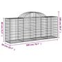 Voir la diapositive 6 : VIDAXL Paniers a gabions arques 6 pcs 200x50x80/100 cm Fer galvanise