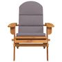 Voir la diapositive 4 : VIDAXL Chaise de jardin Adirondack avec coussins bois massif d'acacia