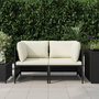 Voir la diapositive 3 : VIDAXL Canape de jardin a 2 places avec coussins Noir Resine tressee