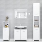 VIDAXL Ensemble de meubles salle de bain 4 pcs blanc bois d'ingenierie