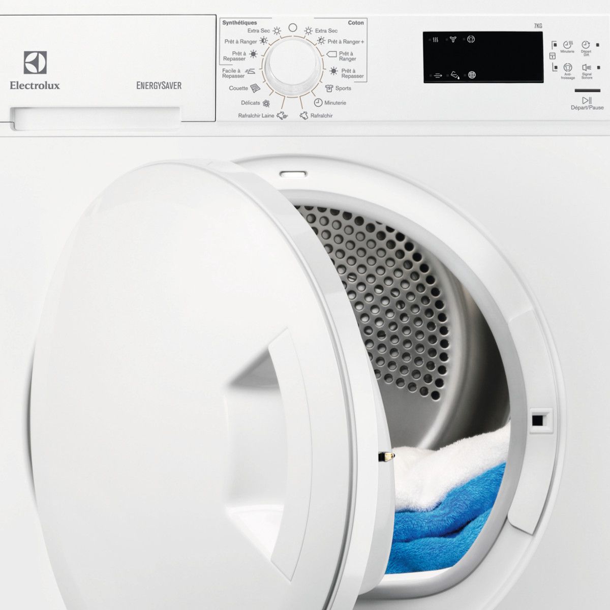 ELECTROLUX Sèche-linge porte pleine EDH3673PDS, 7 Kg, Condensation, Pompe à chaleur