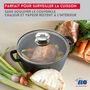 Voir la diapositive 2 : ELO Couvercle de cuisson 16 cm avec poignée en inox Galant Elo