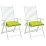 Voir la diapositive 4 : VIDAXL Coussins de palette lot de 2 vert brillant 50x50x7 cm