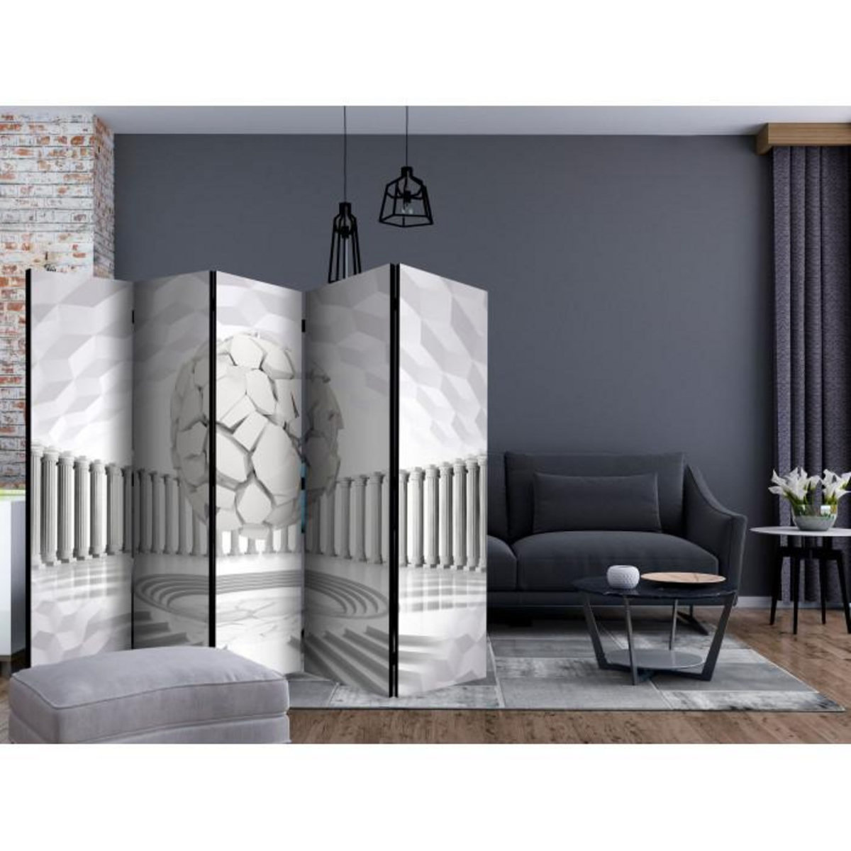 Paris Prix Paravent 5 Volets  Hidden Geometry  172x225cm
