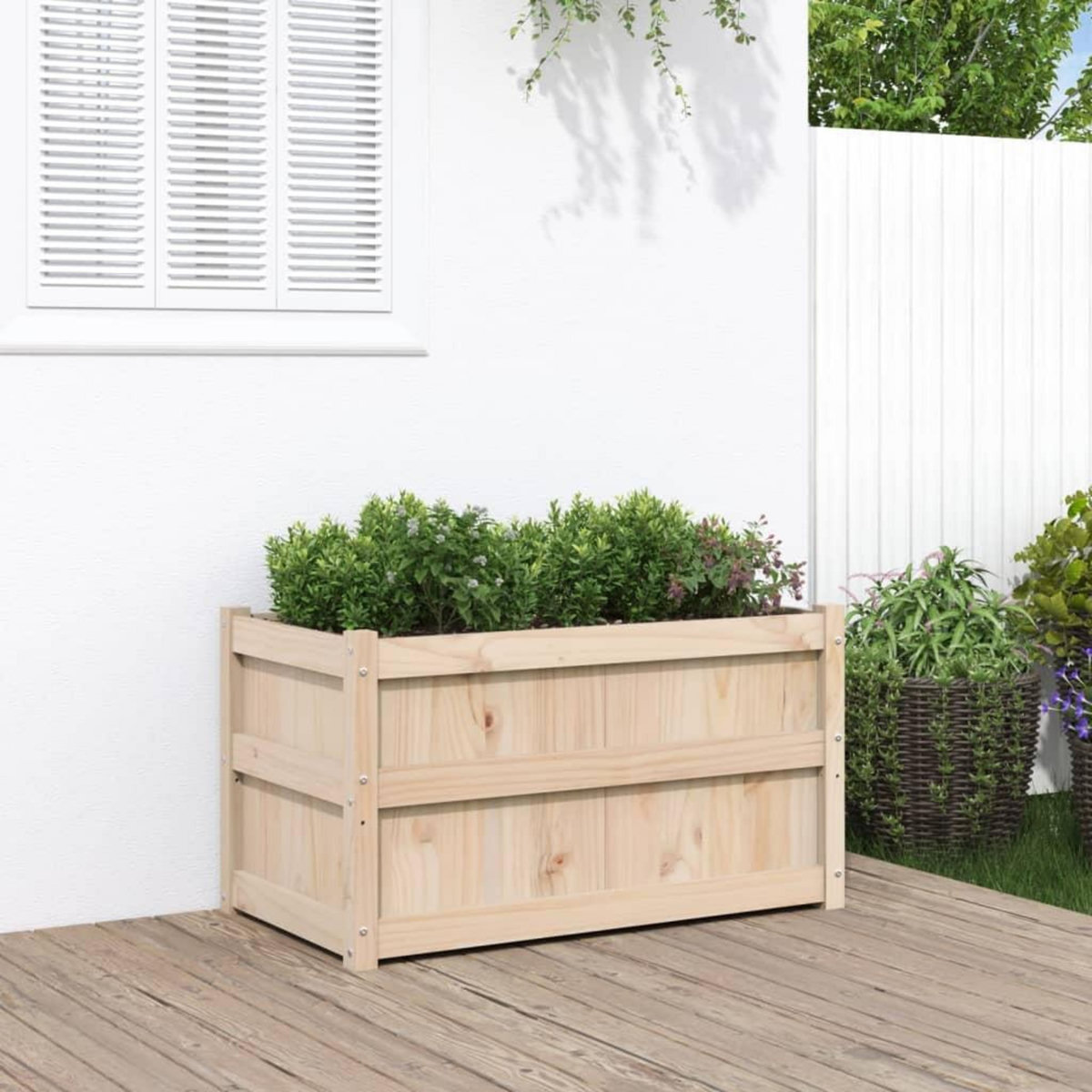 VIDAXL Jardiniere d'exterieur 90x50x50 cm bois de pin massif