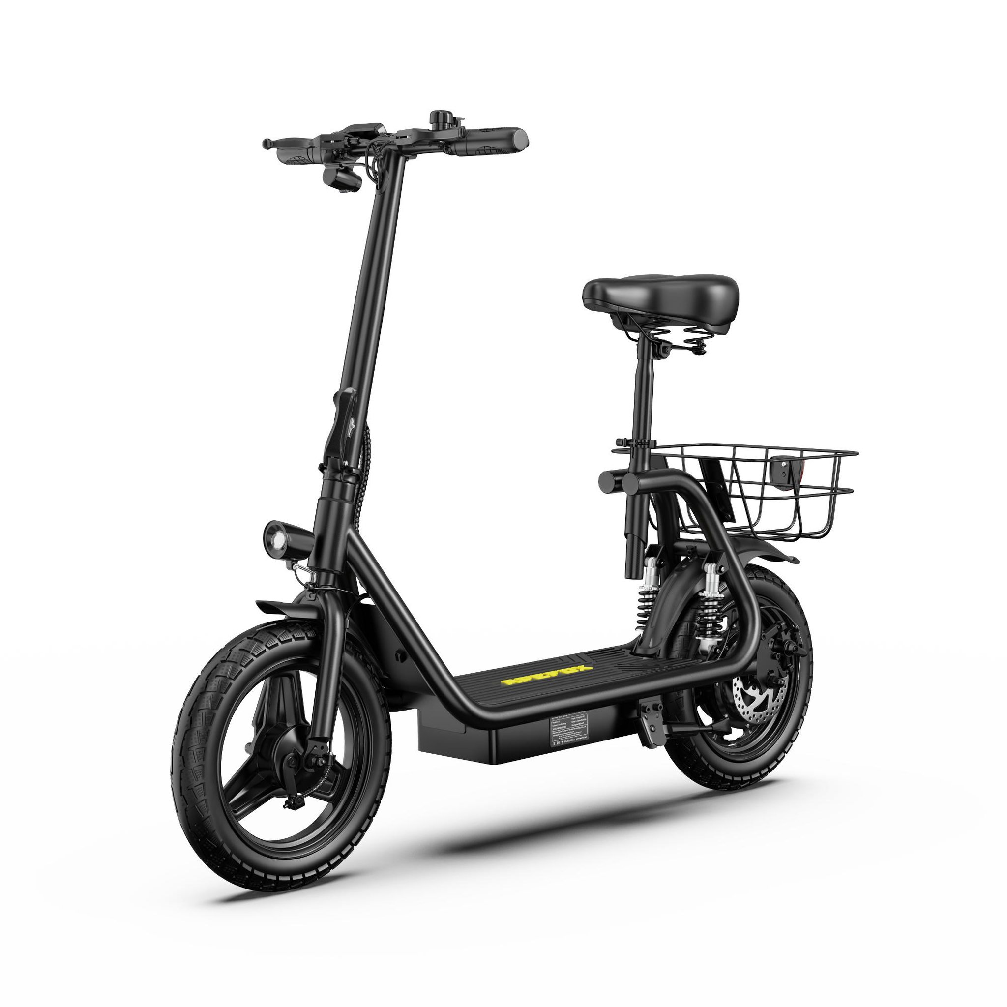 APEFOX Trottinette électrique pliable apefox c14 avec siège, panier arrière et batterie amovible