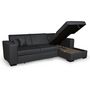 Voir la diapositive 5 : Canapé d'angle droit convertible 4 places avec coffre  de rangement revêtement PU CARIBEA 