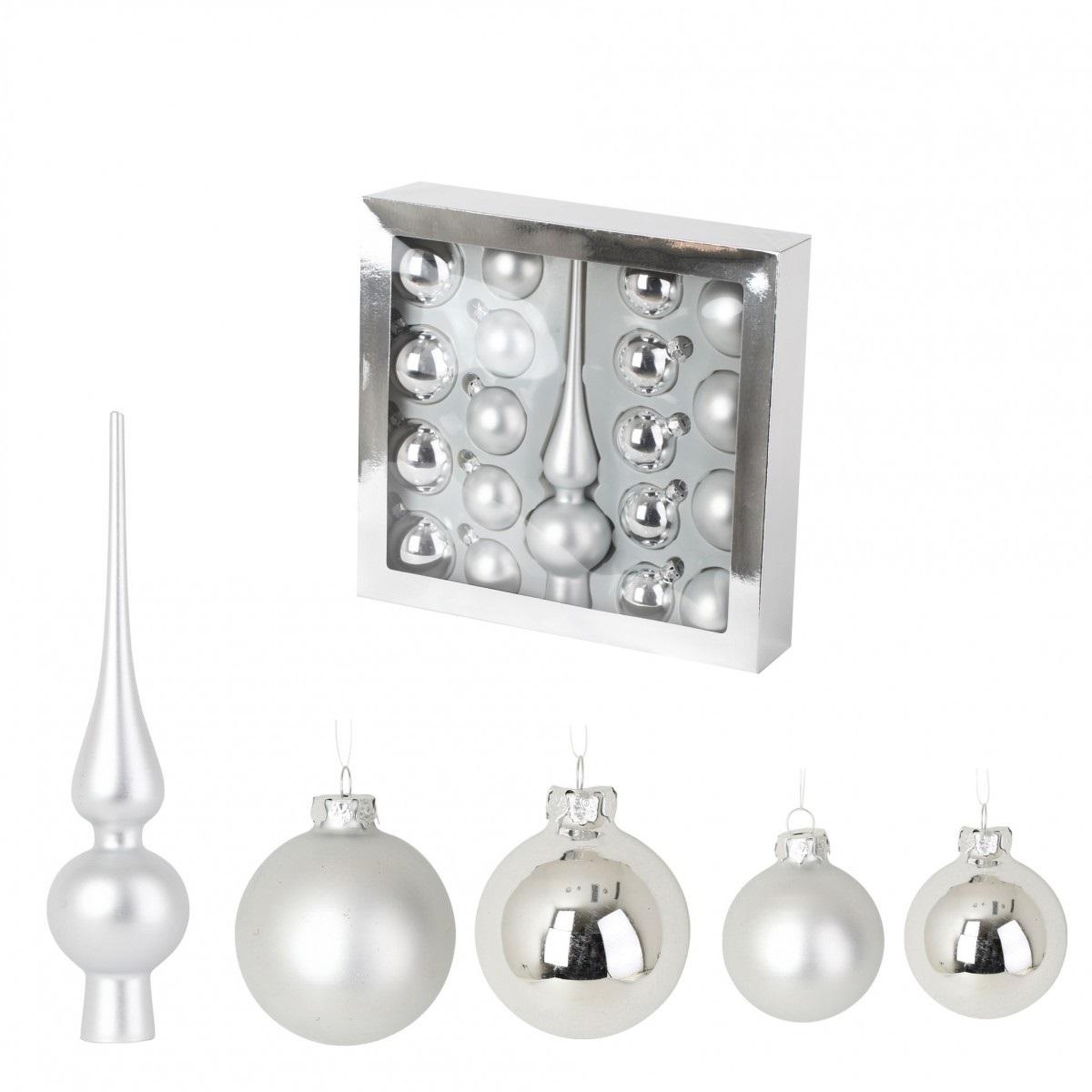 Voir la diapositive 5 : Eden Kit de 19 boules de noel design et moderne