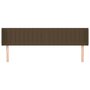 Voir la diapositive 3 : VIDAXL Tete de lit avec oreilles Marron Fonce 203x16x78/88 cm Tissu