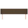 Voir la diapositive 3 : VIDAXL Tete de lit avec oreilles Marron Fonce 203x16x78/88 cm Tissu