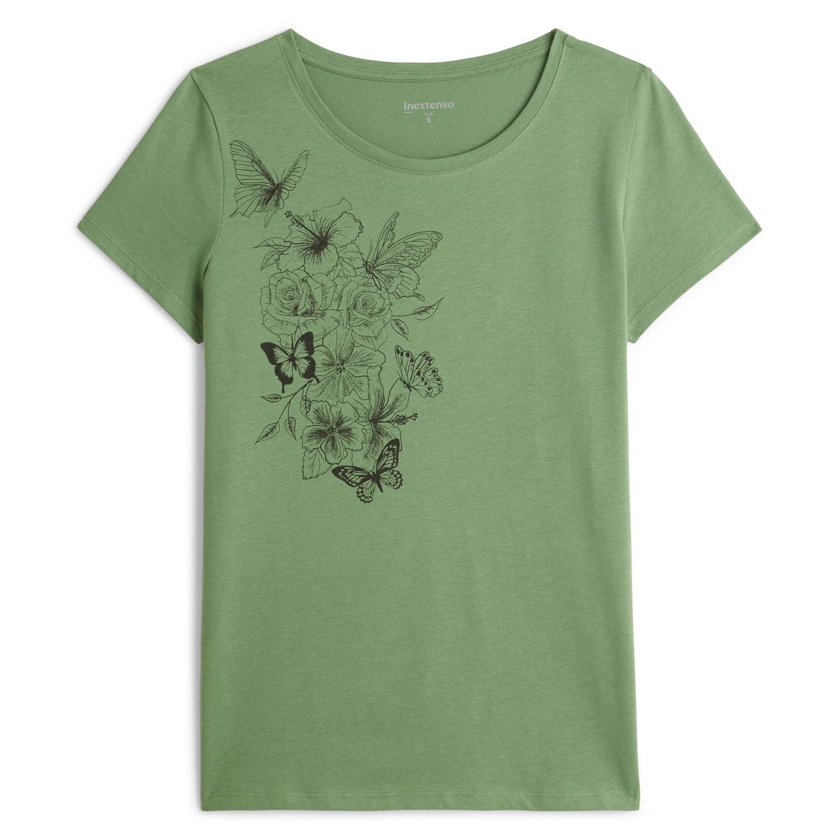 INEXTENSO T-shirt Vert femme