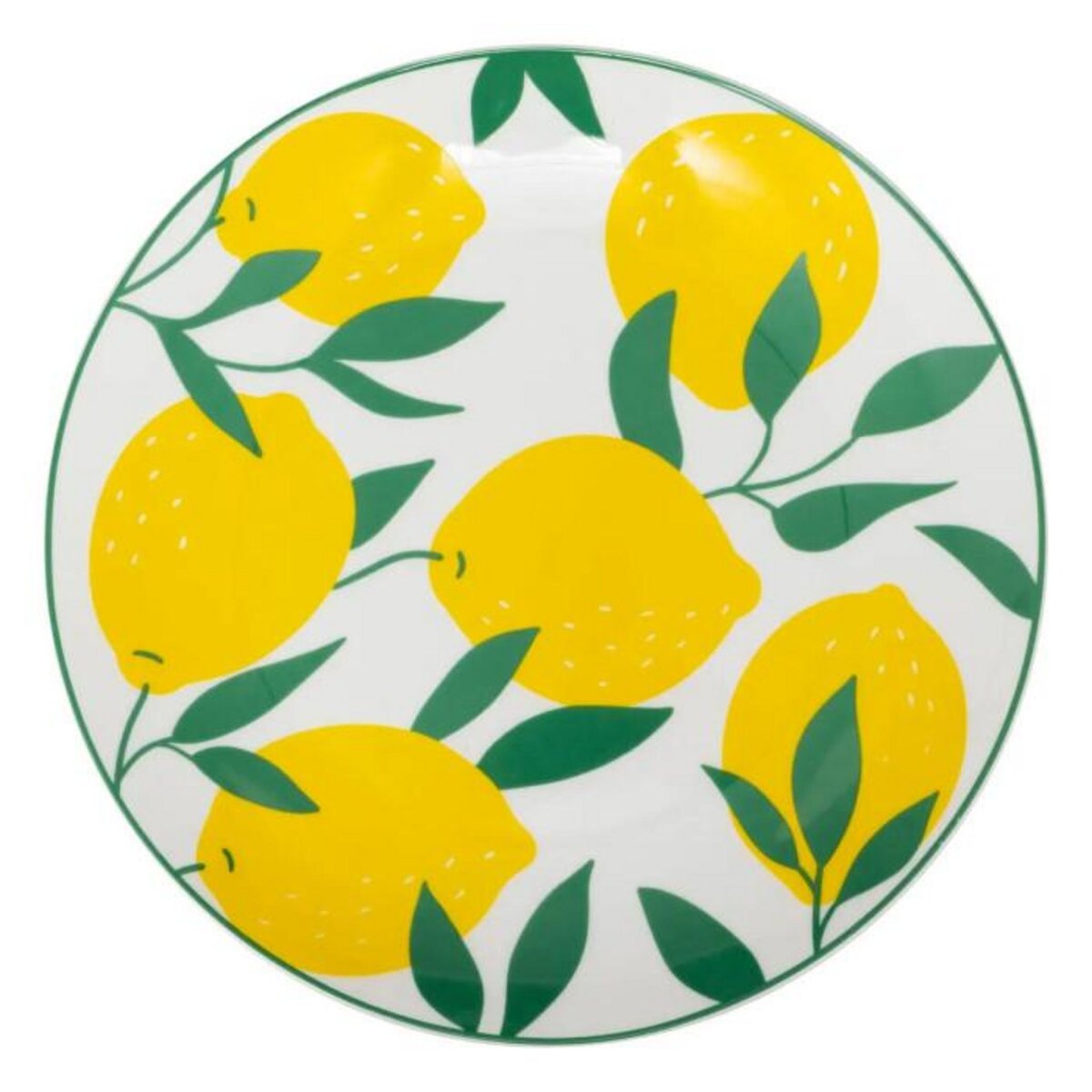 SECRET DE GOURMET Lot de 6 Assiettes Plates  Citrons  26cm Multicolore