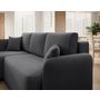 Voir la diapositive 5 : BEST MOBILIER Suzie - canapé d'angle gauche 4 places convertible avec coffre en velours