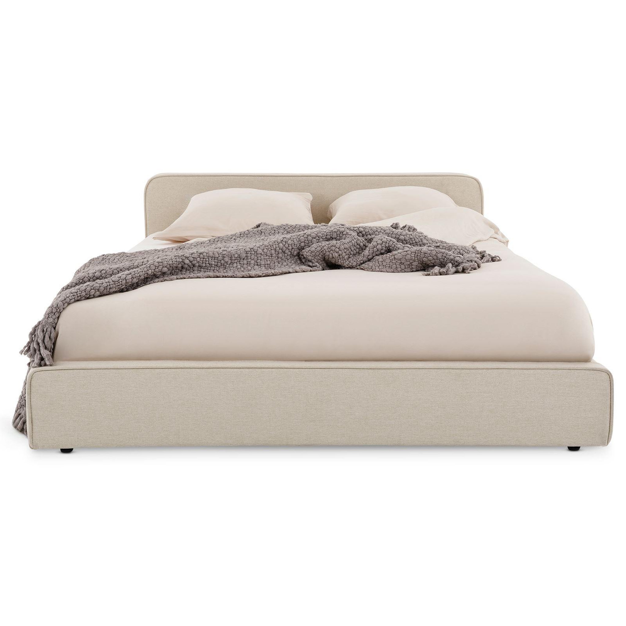 Voir la diapositive 1 : IDIMEX Lit double BELARTI 140 x 190 cm, revêtement en tissu