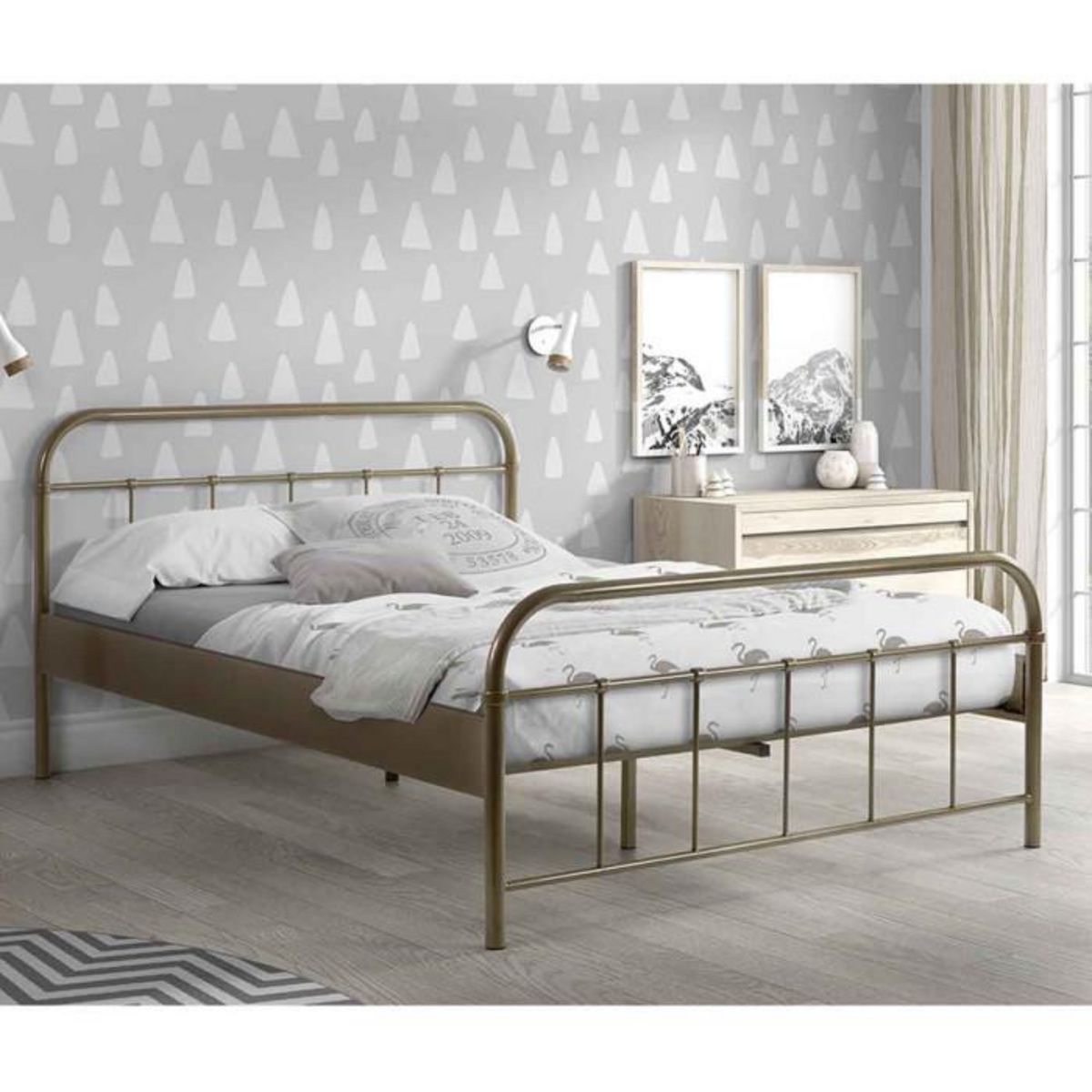 Paris Prix Lit Enfant  Boston  140x200cm Bronze