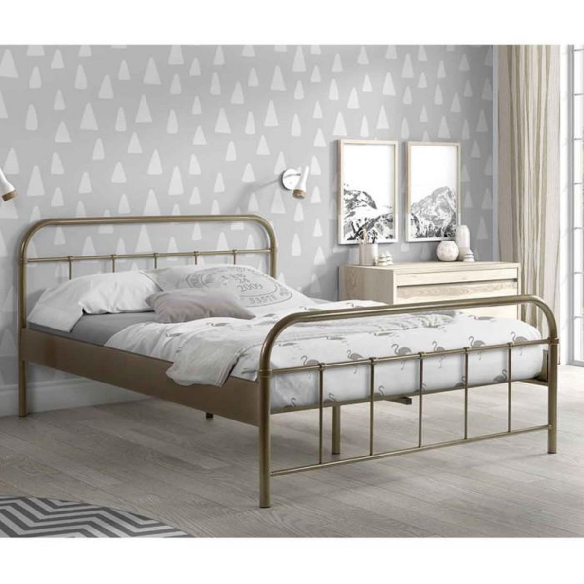 Paris Prix Lit Enfant  Boston  140x200cm Bronze