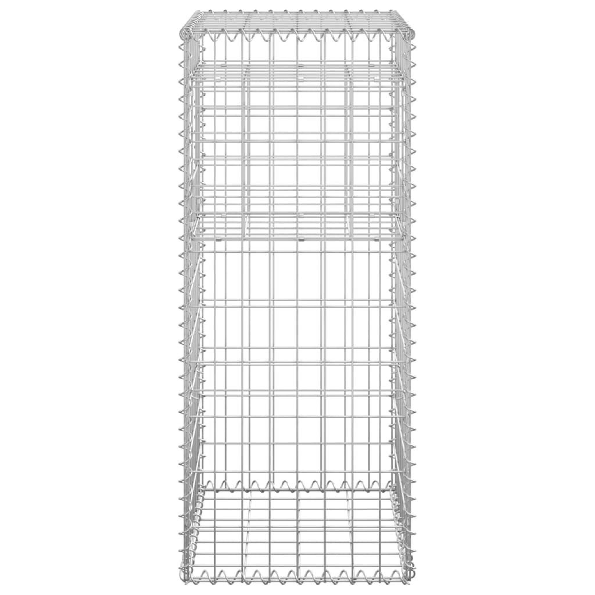 Voir la diapositive 4 : VIDAXL Poteau a panier de gabion 40x40x100 cm Fer
