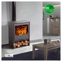 Voir la diapositive 4 : Juan Panadero Poêle à bois 7,4 Kw avec bûcher - MILANO TITANIUM