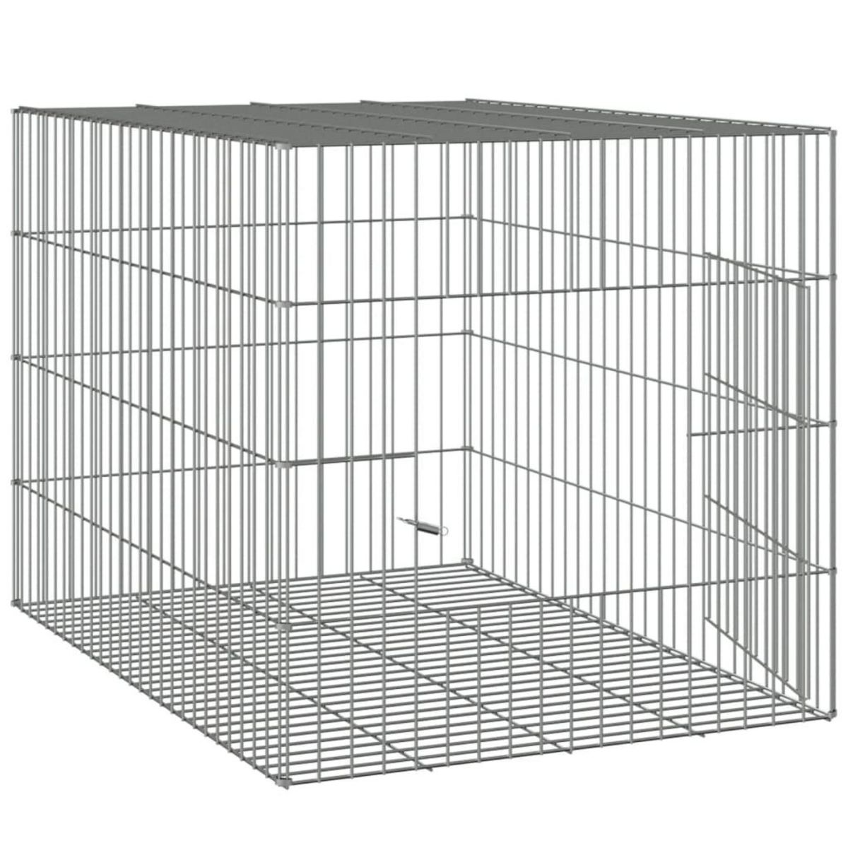 VIDAXL Cage a lapin 78x54x54 cm Fer galvanise