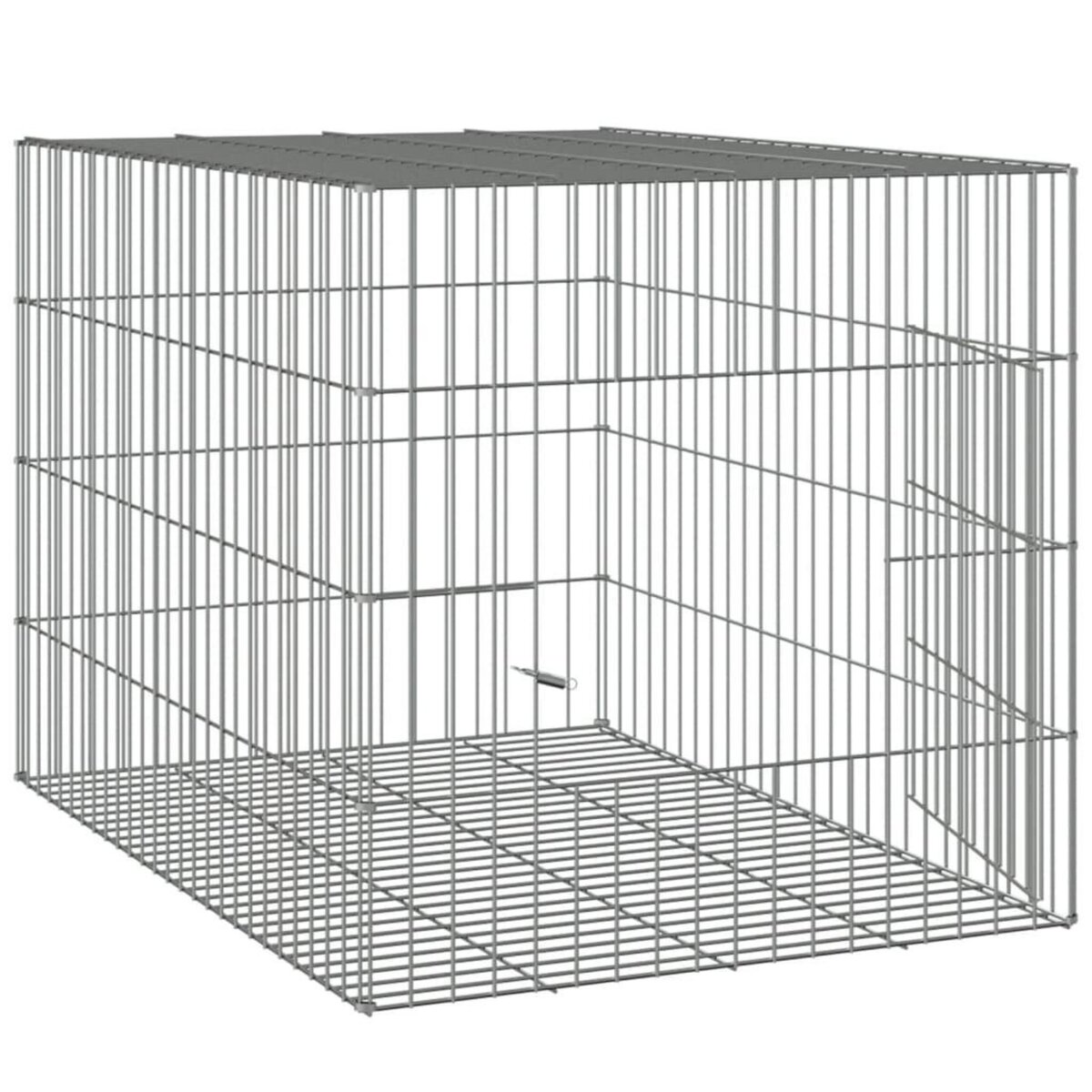 VIDAXL Cage a lapin 78x54x54 cm Fer galvanise