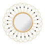 Voir la diapositive 2 : OSTARIA Miroir rond rotin Marguerite naturel D50