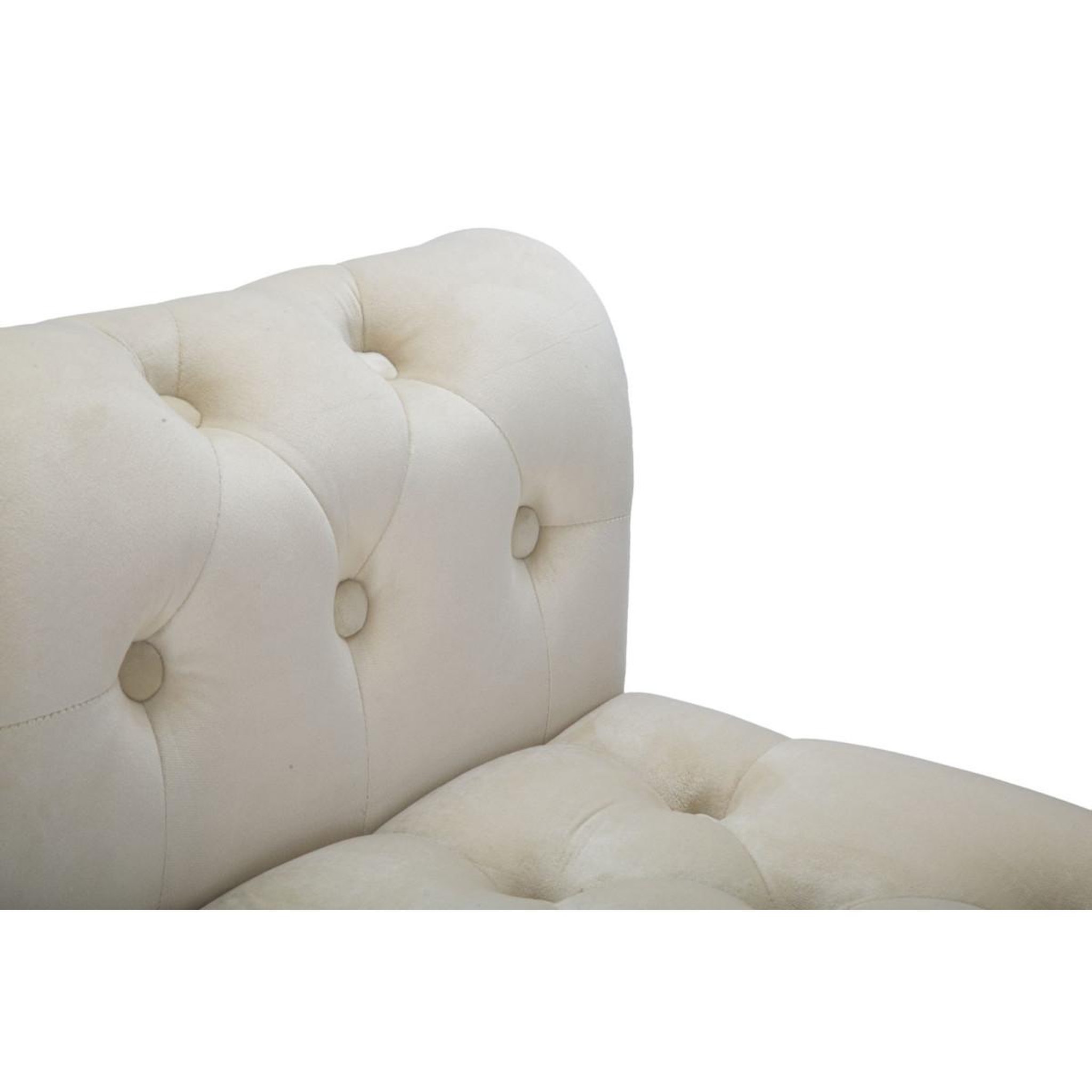 Voir la diapositive 5 : Paris Prix Banquette en velours  paris  120cm crème