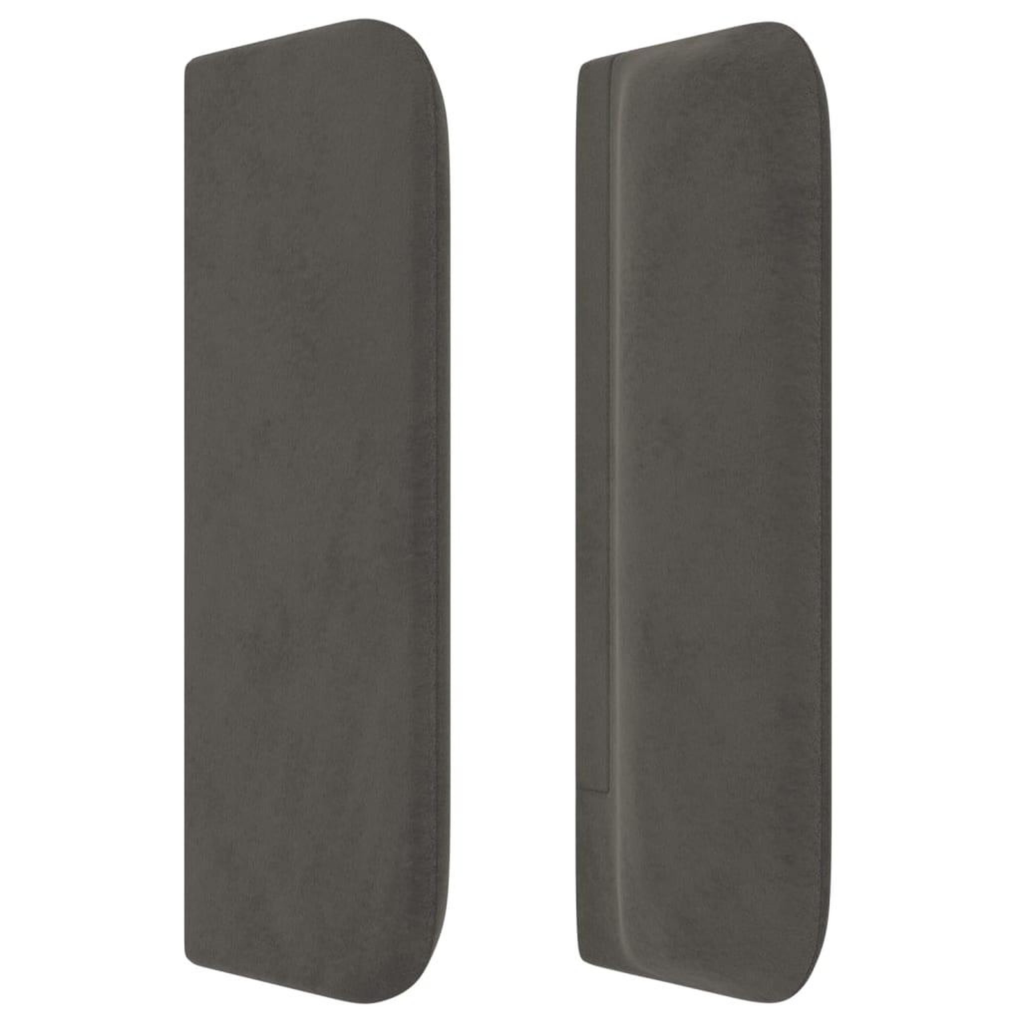 Voir la diapositive 4 : VIDAXL Tete de lit avec oreilles Gris fonce 83x16x78/88 cm Velours