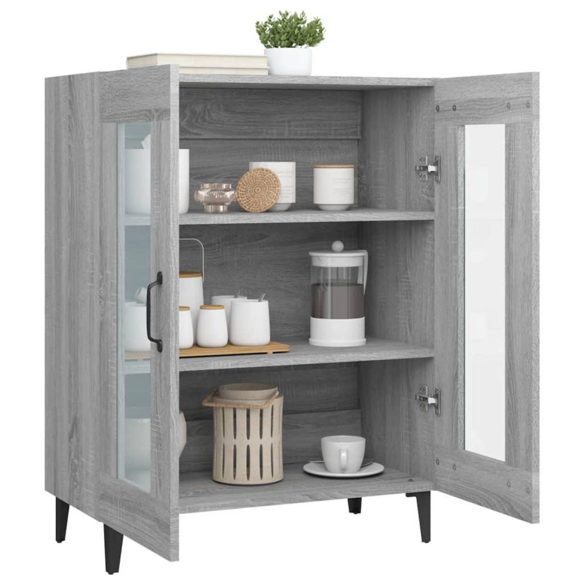 VIDAXL Buffet sonoma gris 69,5x34x90 cm bois d'ingenierie
