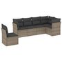 Voir la diapositive 2 : VIDAXL Salon de jardin 6 pcs avec coussins gris resine tressee