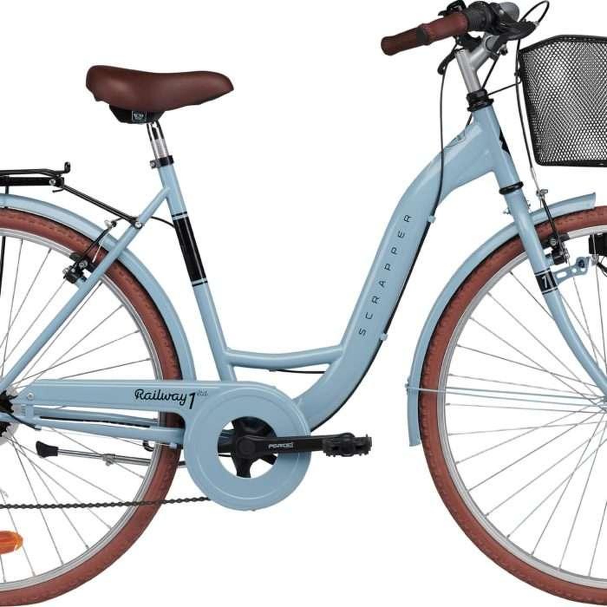 Voir la diapositive 2 : SCRAPPER Vélo de ville 26'' Rétro Rigide Femme acier  Scrapper Railway 1 LDT  Vintage - 6 vitesses - Enjambement bas – Freins V-Brake - Shimano -  Equipé City