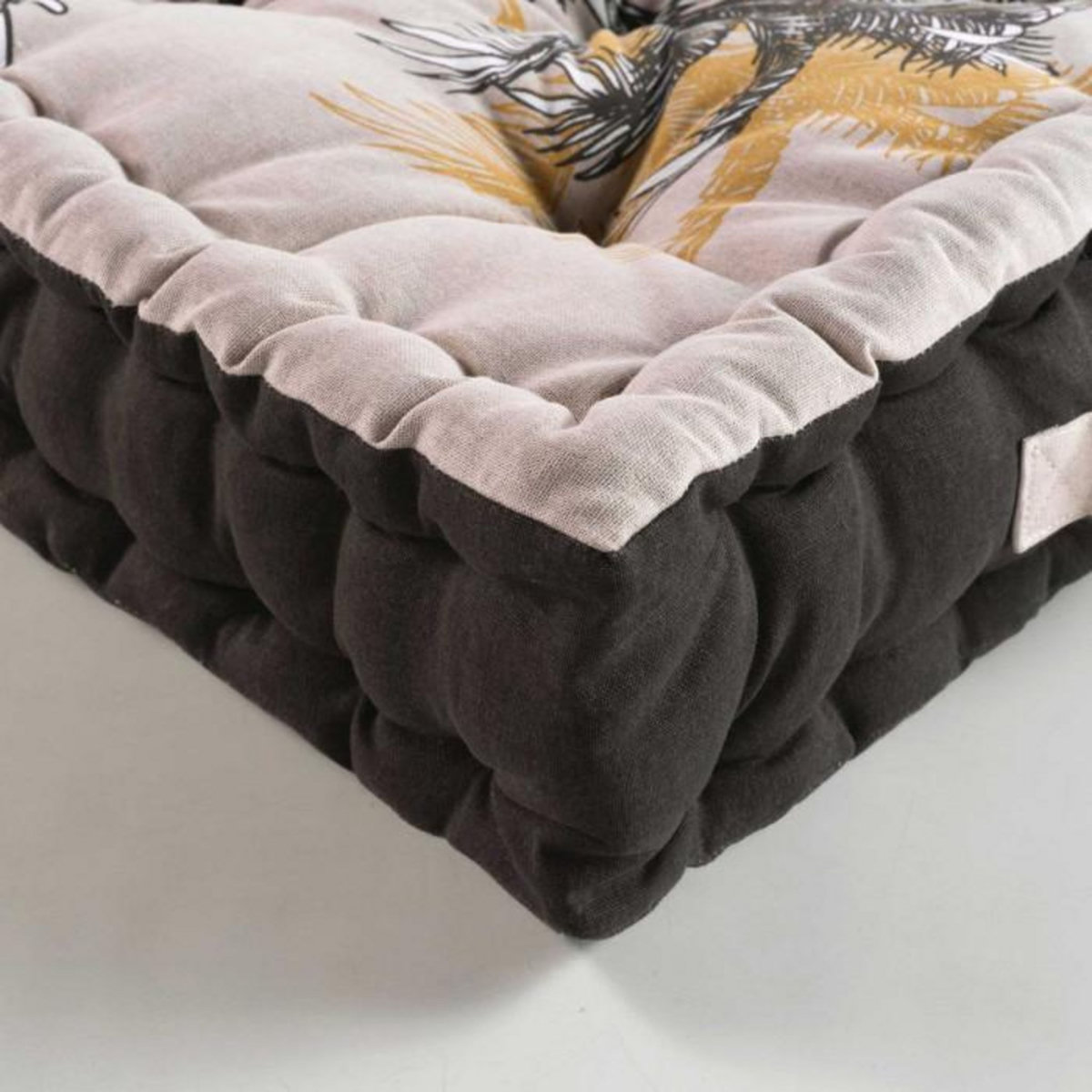 Paris Prix Coussin de Sol Imprimé  Palmerys  45x45cm Beige