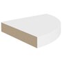 Voir la diapositive 3 : VIDAXL Etagere d'angle flottante blanc 25x25x3,8 cm MDF