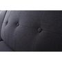 Voir la diapositive 4 : CONCEPT USINE Canapé scandinave 3 places en tissu gris anthracite HOGA
