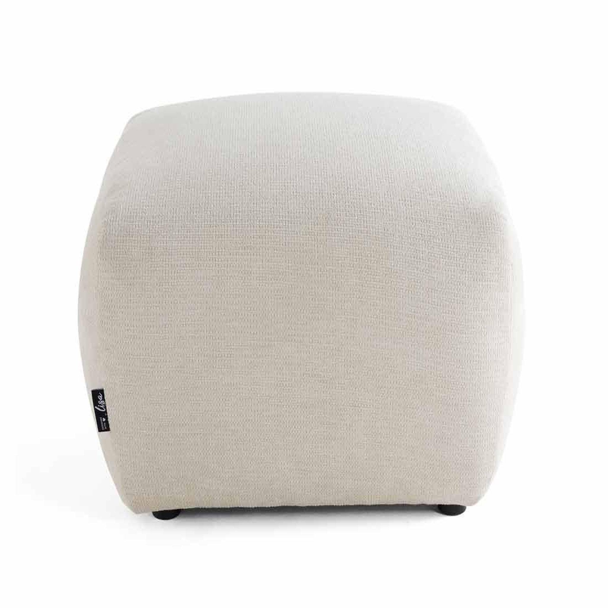 Voir la diapositive 3 : BEST MOBILIER Sorrente - pouf - en tissu texturé