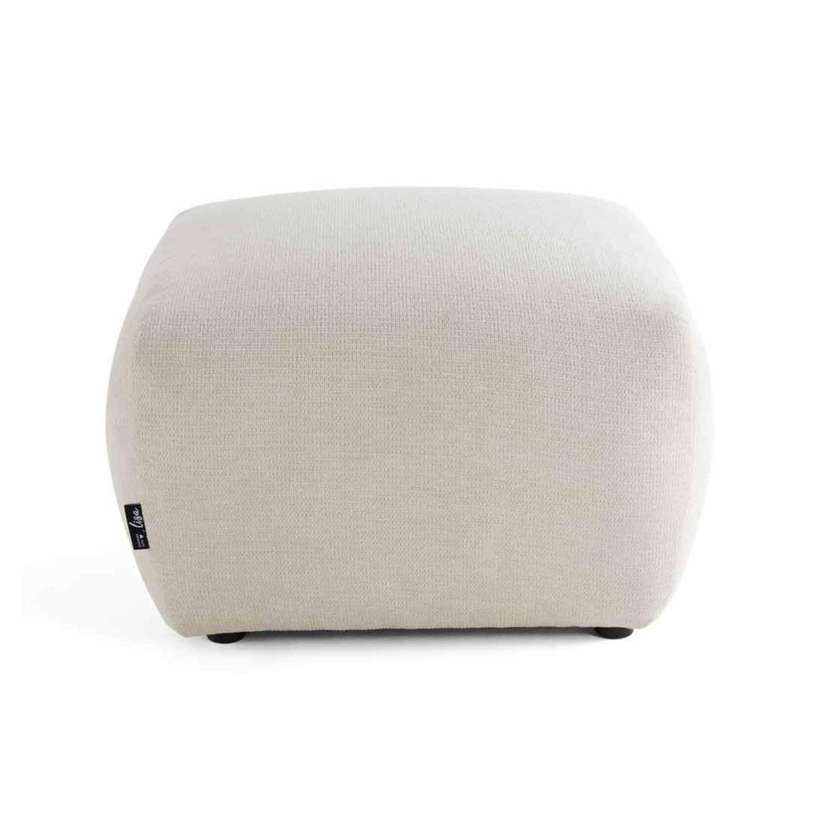 LISA DESIGN Sorrente - pouf - en tissu texturé