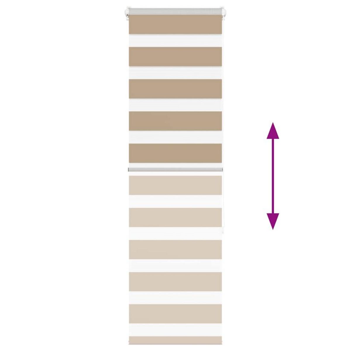 VIDAXL Store zebre marron sable largeur du tissu 45,9 cm polyester