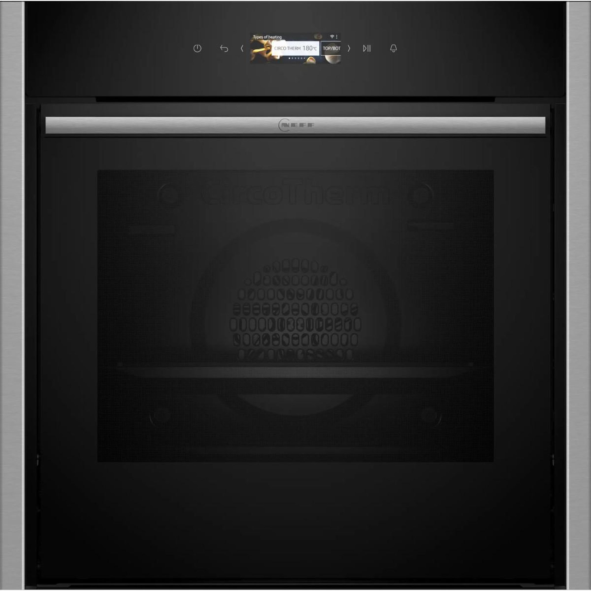 Voir la diapositive 1 : Neff Four intégrable multifonction 71l 60cm à pyrolyse noir - b54cr71n0