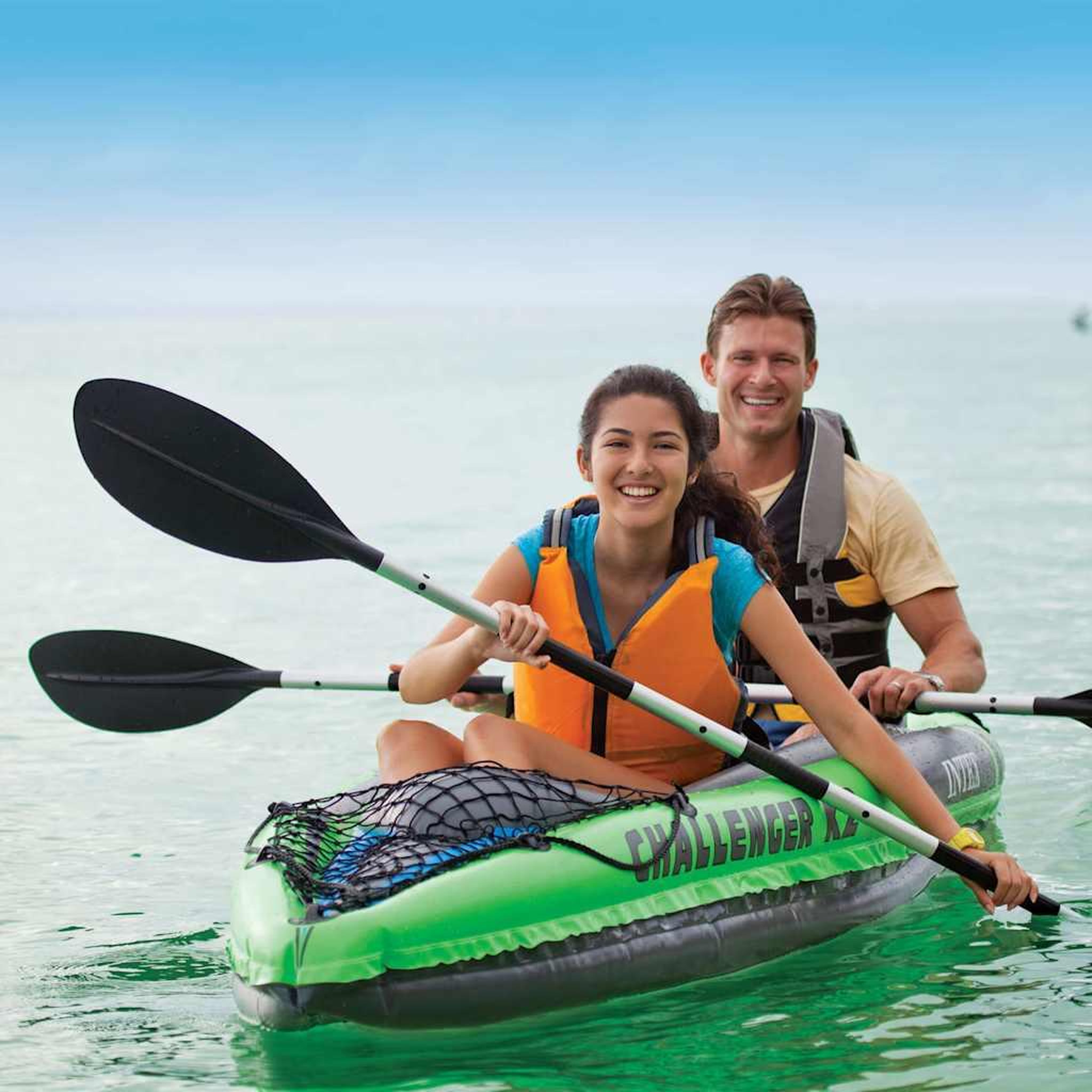 Voir la diapositive 4 : INTEX Kayak 2 Personnes  Challenger  351cm Vert & Bleu
