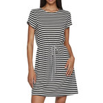 Vila Robe /Blanc à Rayures Femme Vila  ooney String. Coloris disponibles : Noir