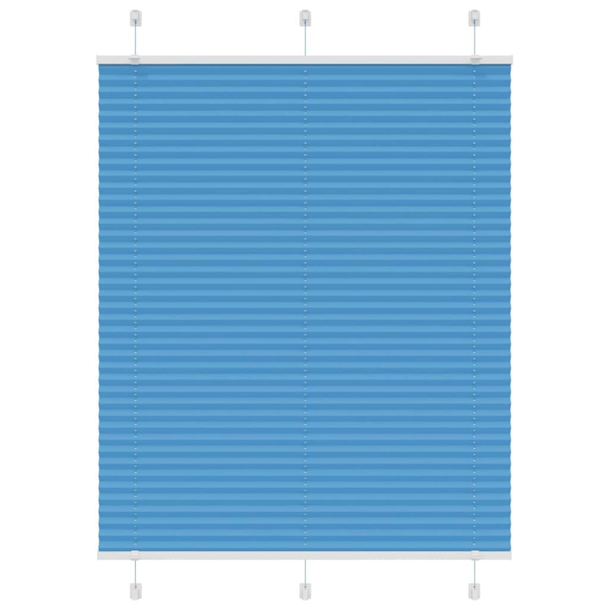 VIDAXL Store plisse bleu 110x150 cm largeur du tissu 109,4cm polyester