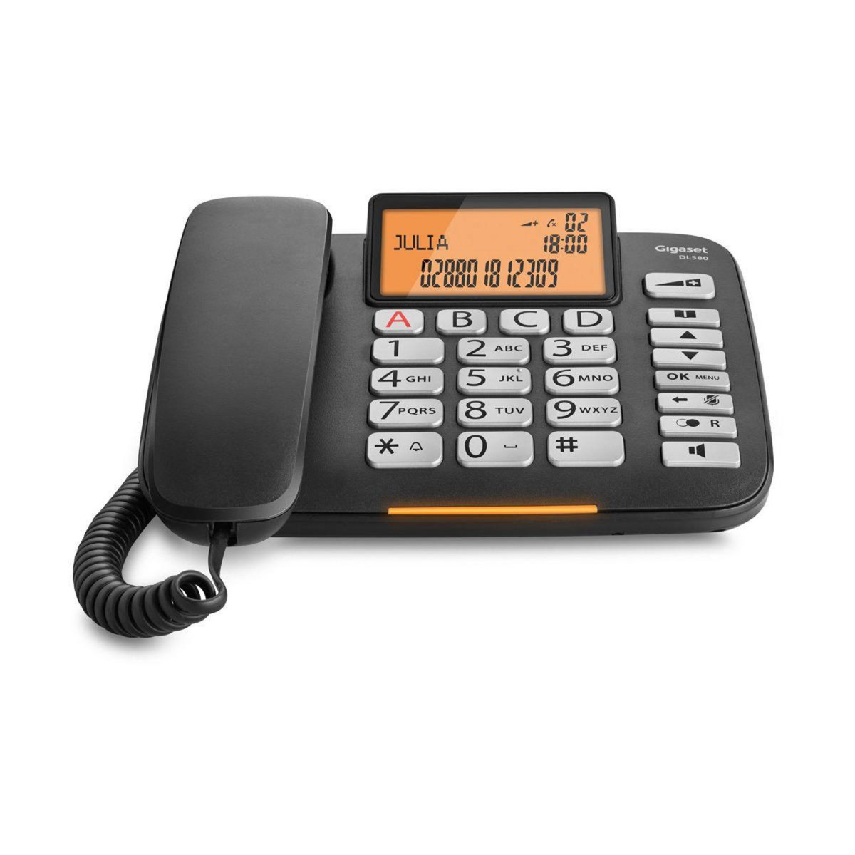 GIGASET Téléphone filaire DL580 Noir