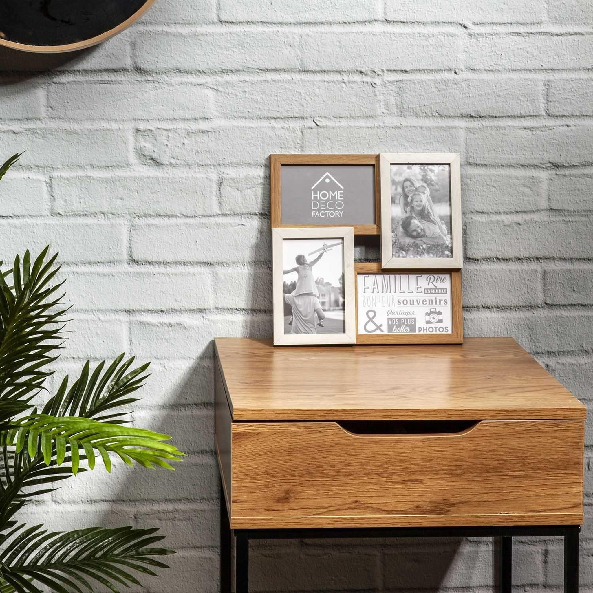 Voir la diapositive 2 : The Home Deco Factory Pêle-mêle en bois scandinave home factory - 4 photos - blanc