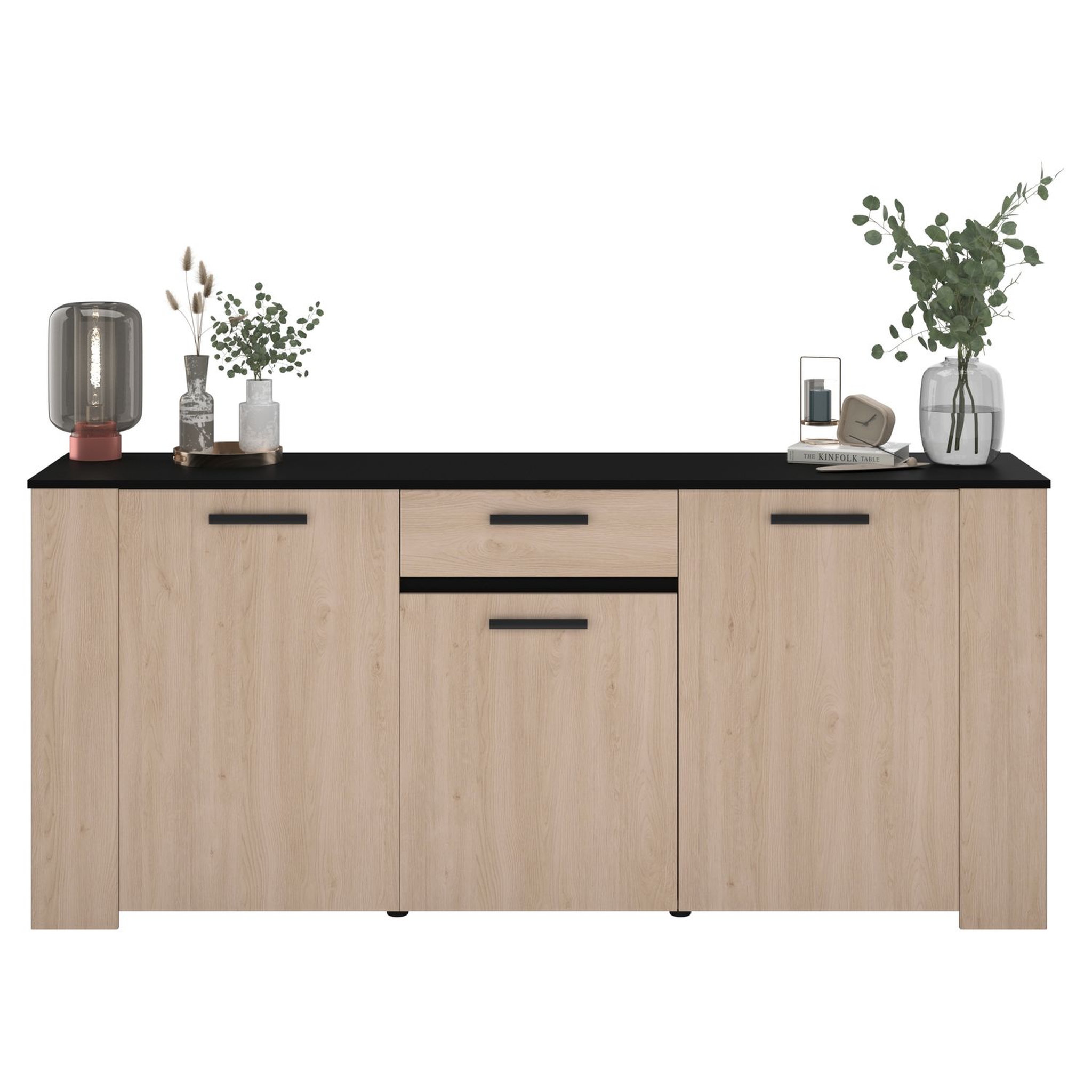 Voir la diapositive 5 : Buffet 3 Portes 1 Tiroir L182 cm LOLA