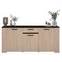 Voir la diapositive 5 : Buffet 3 Portes 1 Tiroir L182 cm LOLA